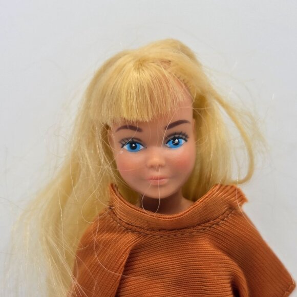 Vtg. 1967 Mattel Barbie Doll Philippines Skipper Flat Foot Blonde - Picture 2 of 6